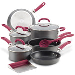 11-Piece Create Delicious Hard Anodized Nonstick Induction Cookware Set 81124 - 26644096843958